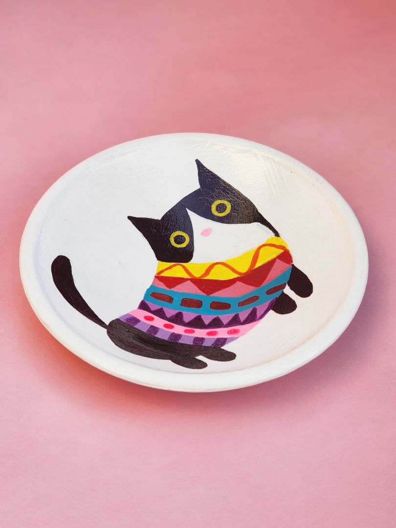 Cat In A Sweater Trinket Dish