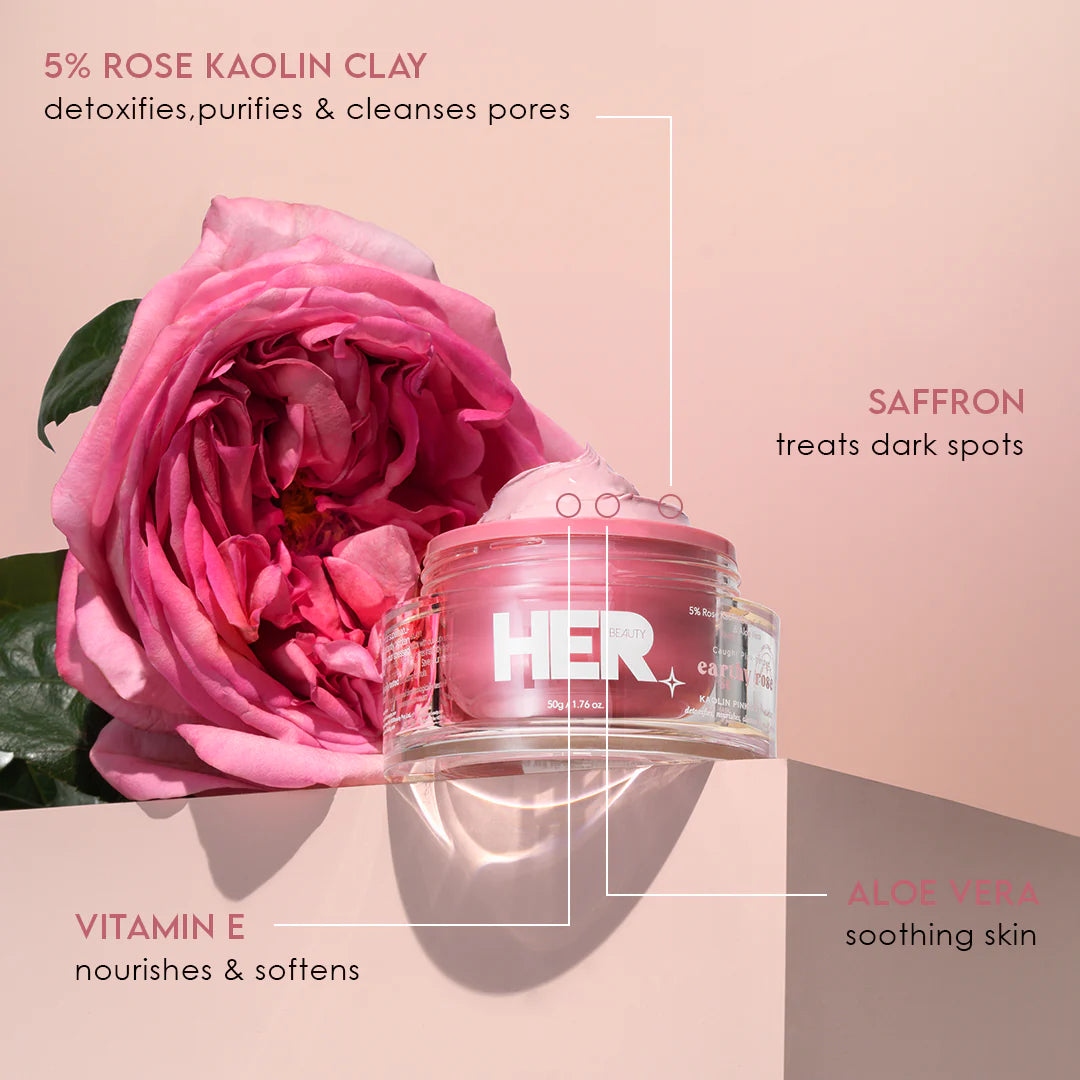 Earthy Rose Kaolin Pink Clay Mask