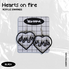 Hearts on Fire Earrings - Black