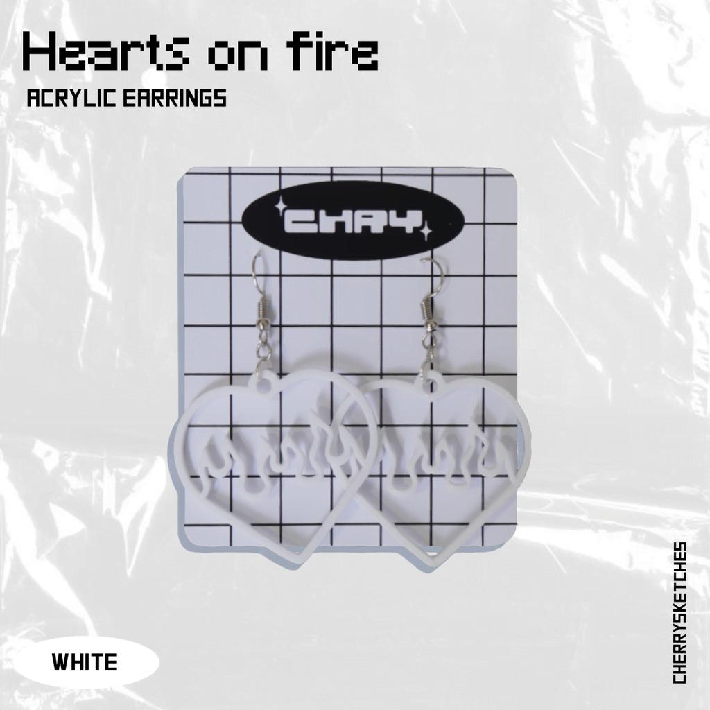 Hearts on Fire Earrings - White