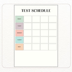 Test Schedule Planner