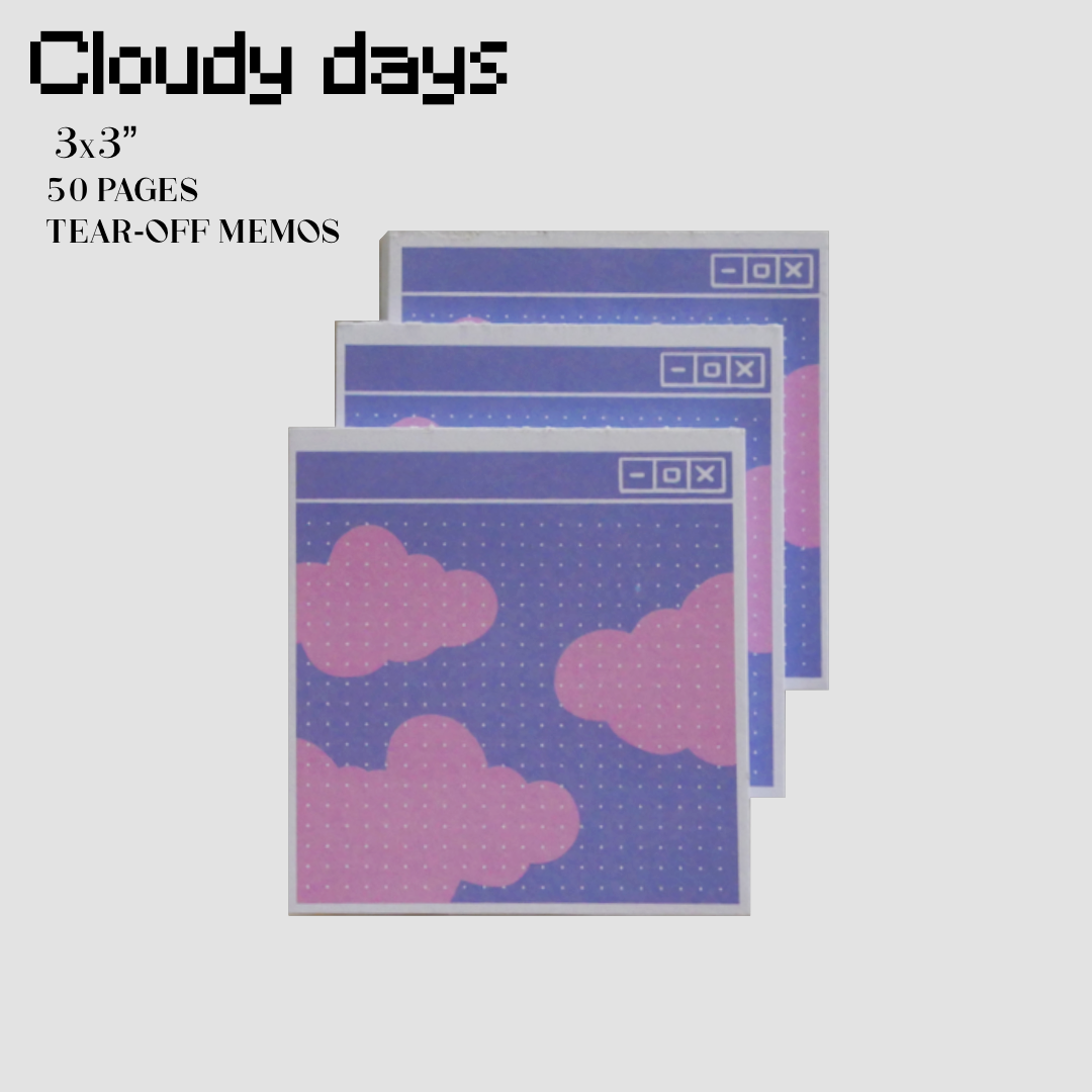 Cloudy Days Memo Pad