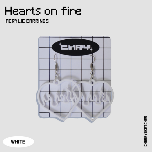 Hearts on Fire Earrings - White