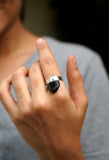Black Onyx Heart Ring