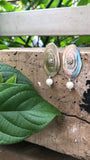 Layered Earrings with Pearl Drop