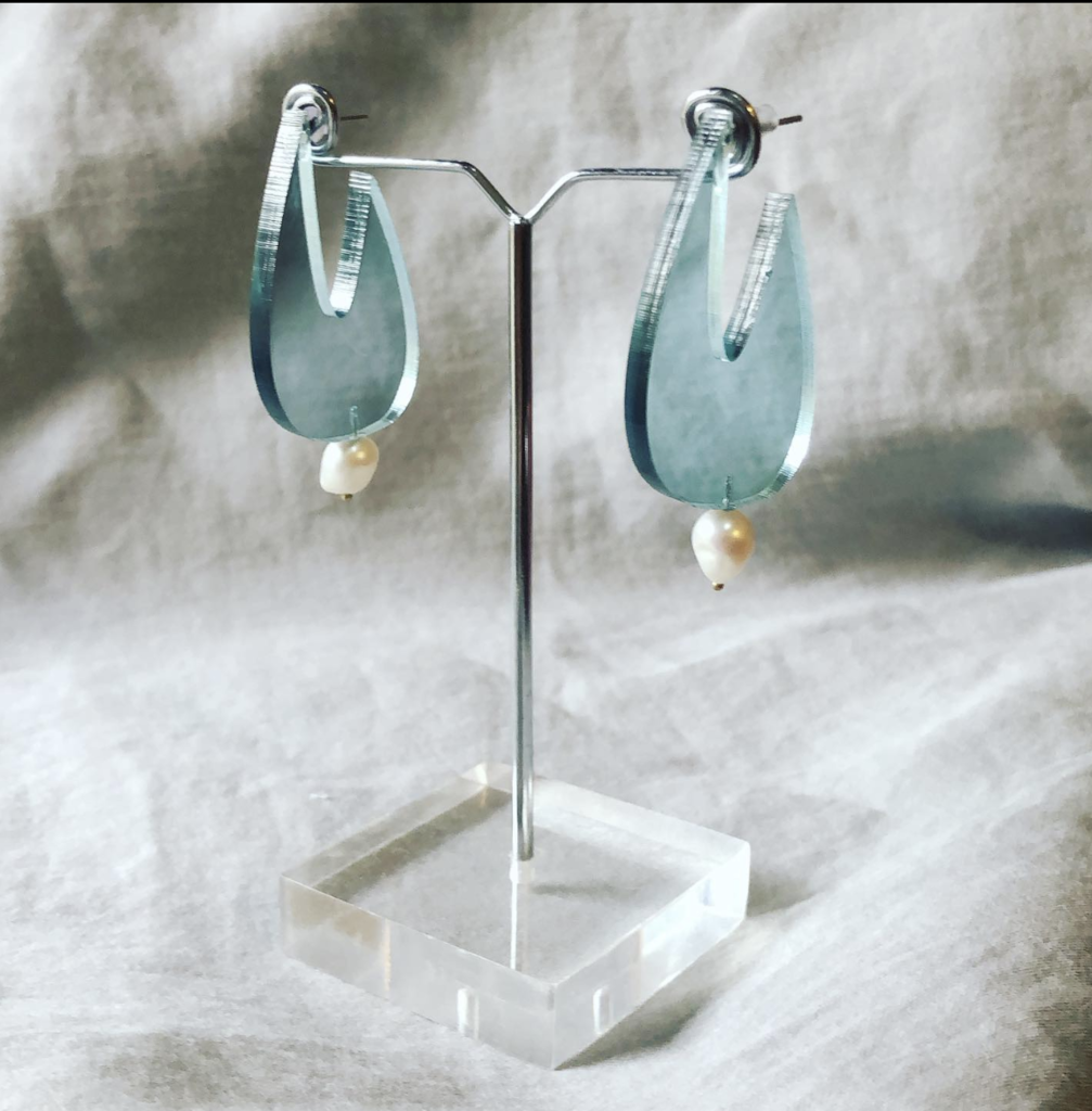 Pearl Droplet Acrylic Earrings